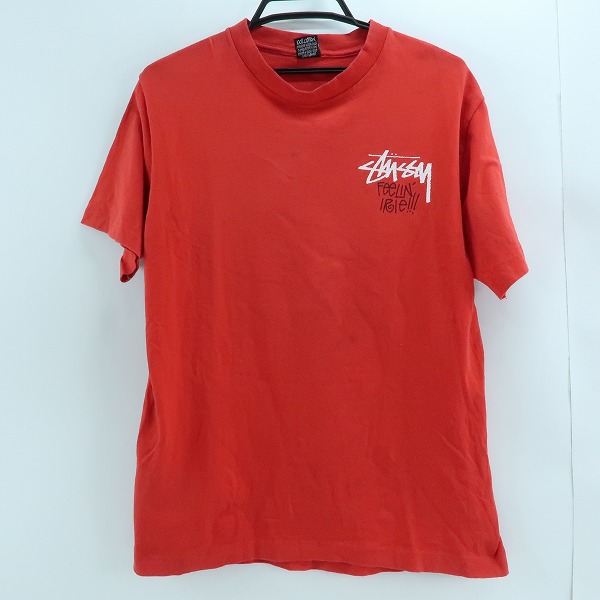 実際に弊社で買取させて頂いたSTUSSY/ステューシー 80S ヴィンテージ オールド プリント Tシャツ/Mの画像 1枚目