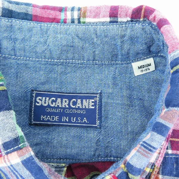 実際に弊社で買取させて頂いたSUGAR CANE/シュガーケーン チェック柄 半袖 シャツ Mの画像 2枚目