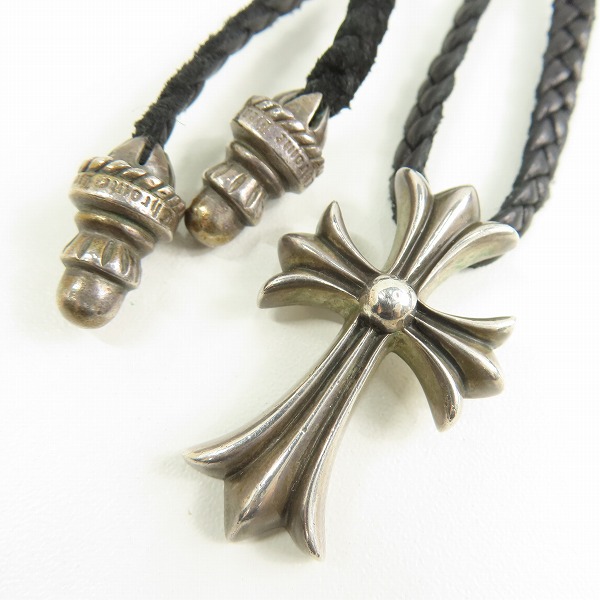 実際に弊社で買取させて頂いたCHROME HEARTS/クロムハーツ スモールCHクロスペンダントw/レザーブレード