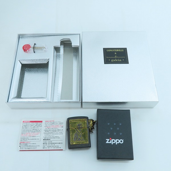 実際に弊社で買取させて頂いたZIPPO/ジッポー GANGSTERVILLE/ギャングスタービル & galcia/ガルシア ARMOR TYPE BRASS DEVIL CROSS DIAMOND 2013年製の画像 7枚目