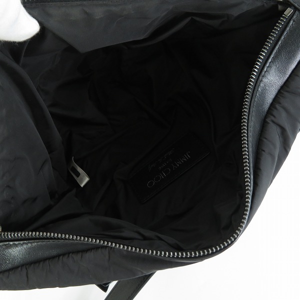 実際に弊社で買取させて頂いたJIMMY CHOO/ジミーチュウ DERRY/デリー ボディバッグ レザー ナイロンの画像 5枚目