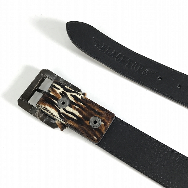 実際に弊社で買取させて頂いたBLACKTOPMOTORCYCLE/ブラックトップモーターサイクル タイガー柄/レザーベルトの画像 2枚目