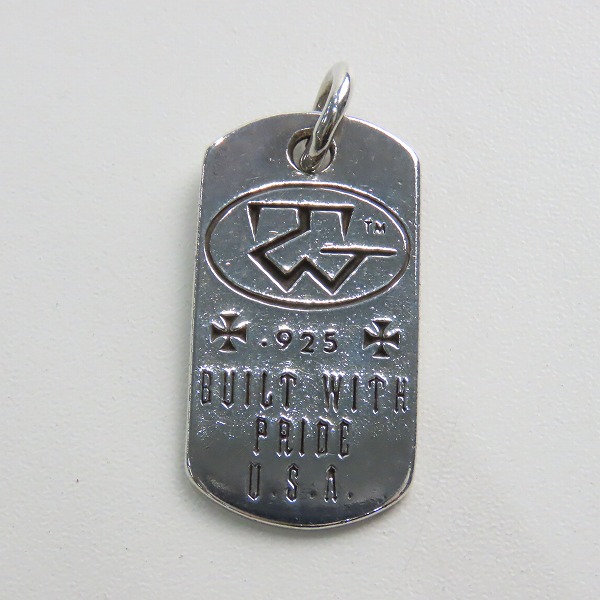 実際に弊社で買取させて頂いたTRAVIS WALKER/トラヴィスワーカー ロゴ ダブルクロス ドッグタグ ペンダントの画像 1枚目