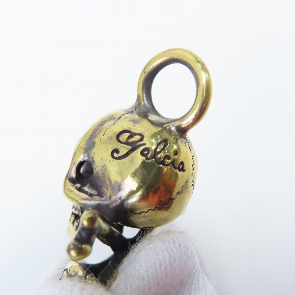 実際に弊社で買取させて頂いた（1）GANGSTERVILLE×Galcia/ギャングスタービル×ガルシア SKULL/スカル ブラス/真鍮 ペンダントトップの画像 4枚目