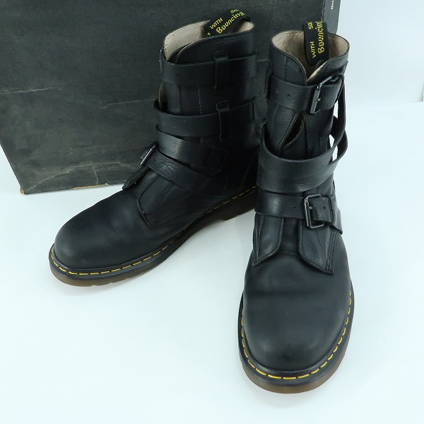 実際に弊社で買取させて頂いたYOHJI YAMAMOTO pour homme×Dr.Martens/ヨウジヤマモト×ドクターマーチン 07AW ベルトストラップブーツ 12303001/UK9