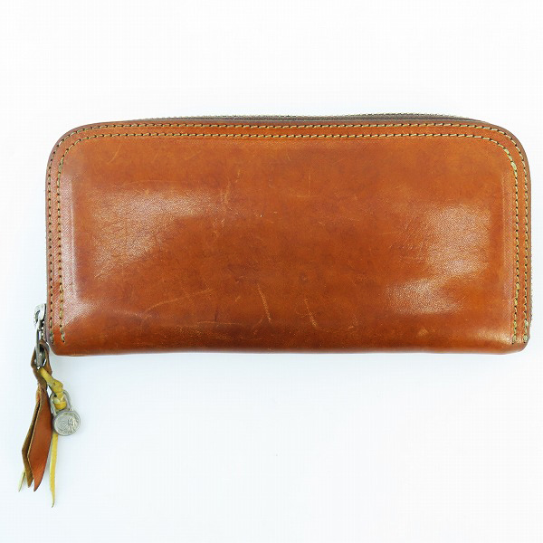 実際に弊社で買取させて頂いたREDMOON/レッドムーン ラウンドジップ レザー 長財布/ロングウォレット/SNT