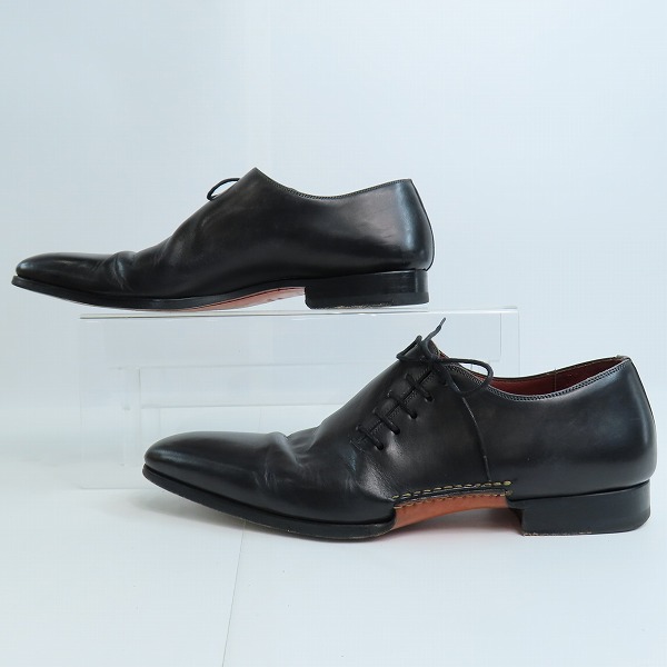 実際に弊社で買取させて頂いたMAGNANNI/マグナーニ レザー サイドレース シューズ ブラック 15024/41の画像 3枚目