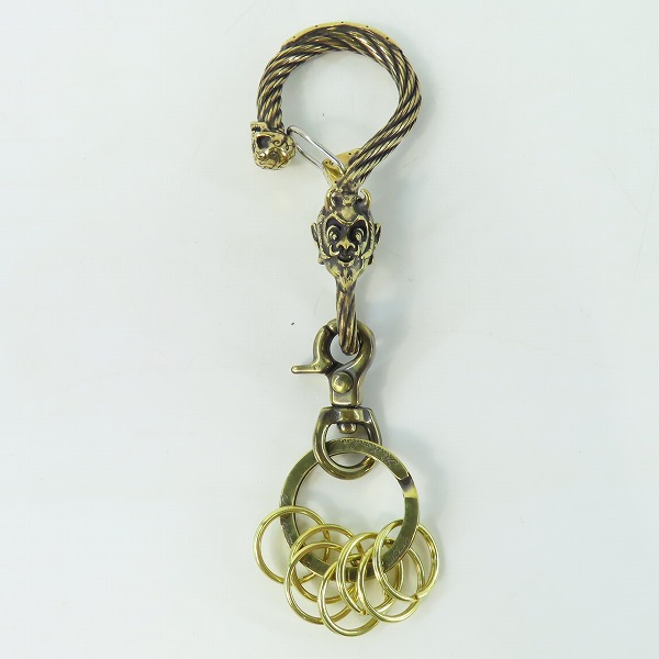実際に弊社で買取させて頂いた(2)Gangsterville×galcia/ギャングスタービル×ガルシア キーホルダー DEVIL/デビル ブラス 真鍮 キーフック 14cmの画像 1枚目