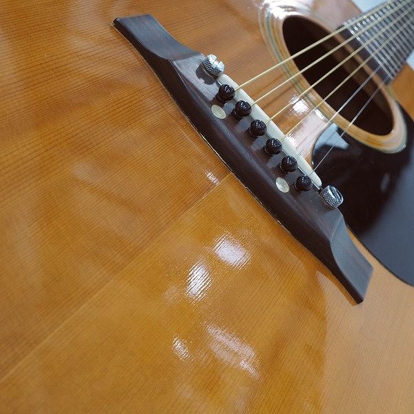 実際に弊社で買取させて頂いた★【難有り】FOLKS Custom GK Model No.不明 アコースティックギター/アコギ 日本製 ソフトケース付の画像 6枚目