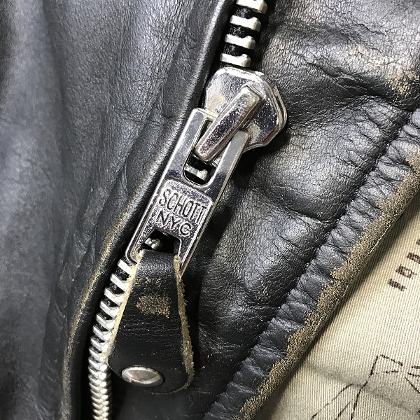 実際に弊社で買取させて頂いたGLAD HAND×SCHOTT/グラッドハンド×ショット レザーダブルライダース/692GH/XXLの画像 7枚目