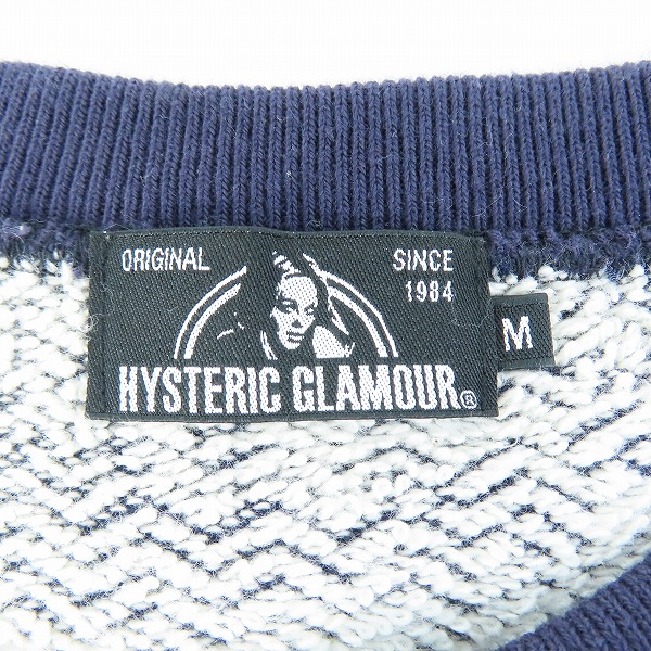 実際に弊社で買取させて頂いたHYSTERIC GLAMOUR/ヒステリックグラマー クルーネック スウェット トレーナー 02191CS02/Mの画像 2枚目