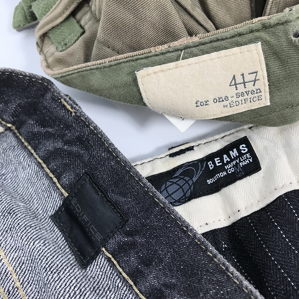 実際に弊社で買取させて頂いた【おまとめ】417 EDIFICE/フォーワンセブンエディフィス  beams/ビームス 他 デニムパンツ/カーゴパンツ 等の画像 2枚目