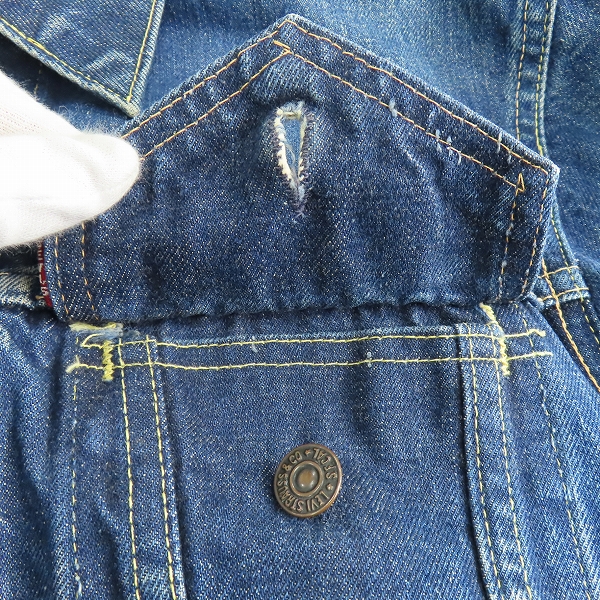 実際に弊社で買取させて頂いたLEVIS/リーバイス 557 60sオリジナル デニムジャケット/40の画像 4枚目