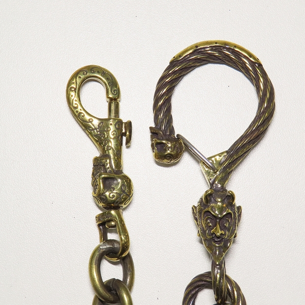 実際に弊社で買取させて頂いた(1)GANGSTERVILLE×Galcia/ギャングスタービル×ガルシア DEVIL/デビル ウォレットチェーン ブラス/真鍮の画像 1枚目