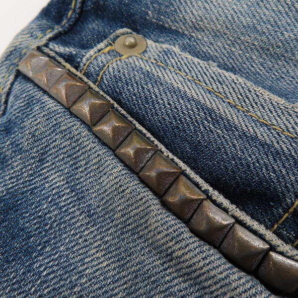 実際に弊社で買取させて頂いたHYSTERIC GLAMOUR/ヒステリックグラマー CR加工 RELIEVES pt デニム パンツ 0234AP05 28の画像 4枚目