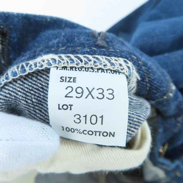 実際に弊社で買取させて頂いたLee/リー Lot 3101 1944年復刻モデル COWBOY デニムパンツ/29×33の画像 4枚目