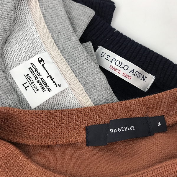 実際に弊社で買取させて頂いた【おまとめ】レイジーブルー/チャンピオン 等 サマーニット/スエット 他の画像 1枚目