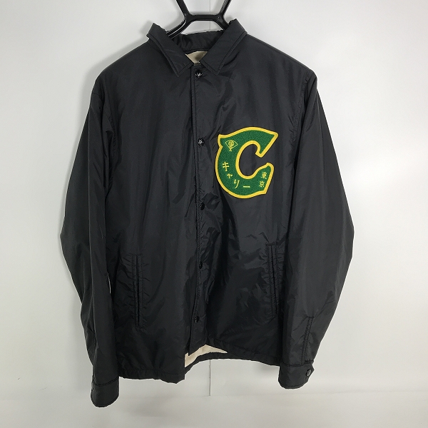 実際に弊社で買取させて頂いたCALEE SUPPLY Co./キャリー 18AW ワッペン付き 裏ボア Nylon Coach Jacket/ナイロン コーチジャケット L