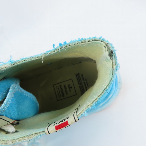 実際に弊社で買取させて頂いたMaison MIHARA YASUHIRO/メゾンミハラヤスヒロ オリジナルソールオーバーダイハイカットスニーカー A04FW709/43の画像 4枚目