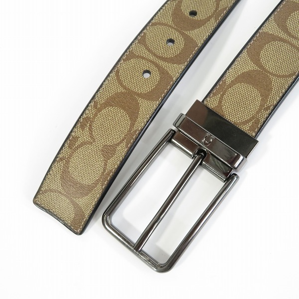 実際に弊社で買取させて頂いたCOACH/コーチ シグネチャー柄 レザーベルトの画像 1枚目