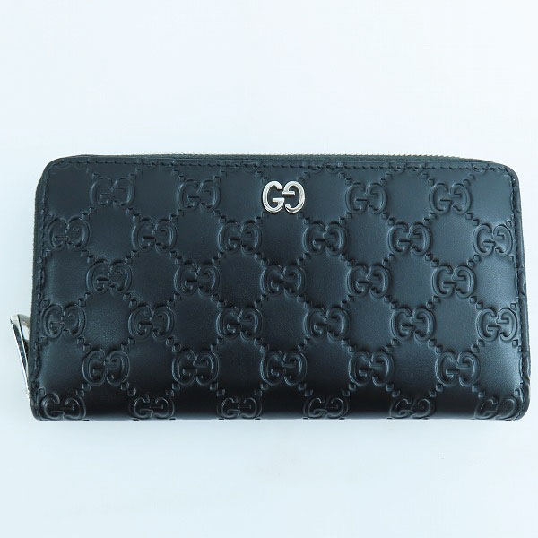 実際に弊社で買取させて頂いたGUCCI/グッチ DORIAN/ドリアン シグネチャーレザー  グッチシマ ラウンドジップ長財布  473928 CWC1N 1000