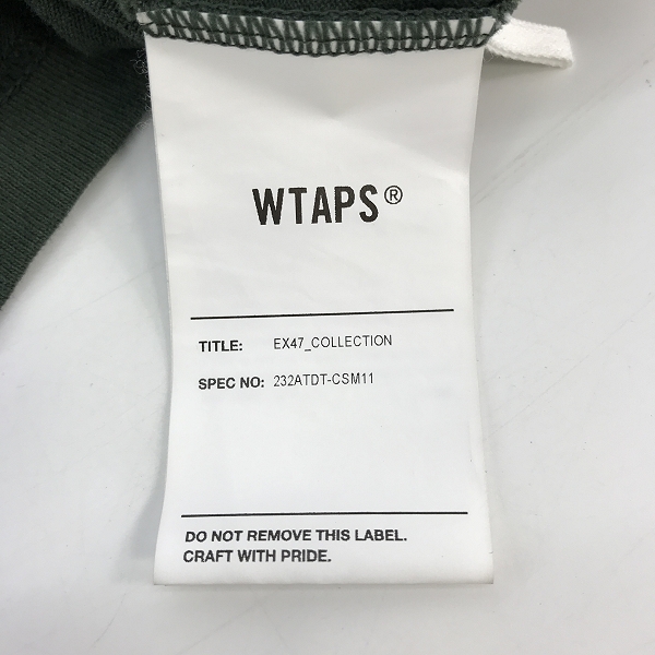 実際に弊社で買取させて頂いたWTAPS/ダブルタップス 長袖Tシャツ コットン 232ATDT-CSM11/3の画像 3枚目
