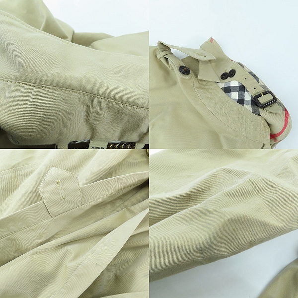 実際に弊社で買取させて頂いたBURBERRY London England/バーバリーロンドン THE KENSINGTON 裏ノバチェックトレンチコート 3983339/44 の画像 9枚目