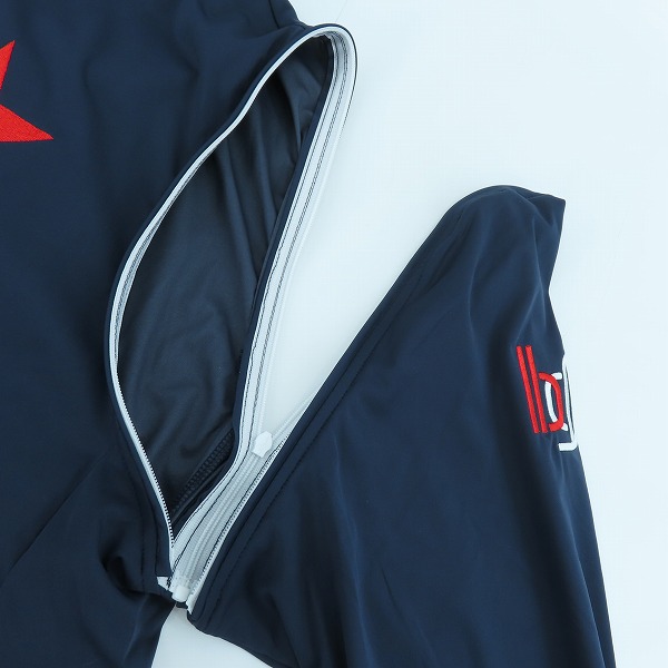 実際に弊社で買取させて頂いた【未使用】BEAMS GOLF/ビームスゴルフ ORANGE LABEL/スターフラッグロゴツアーエアシャットブルゾン 82-18-0223-444/Lの画像 8枚目