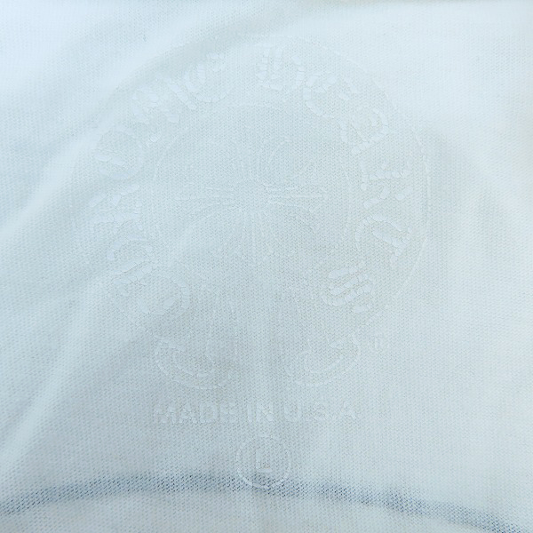 実際に弊社で買取させて頂いた【JPタグ】CHROME HEARTS/クロムハーツ ホースシュー Tシャツ ホワイト/Lの画像 2枚目