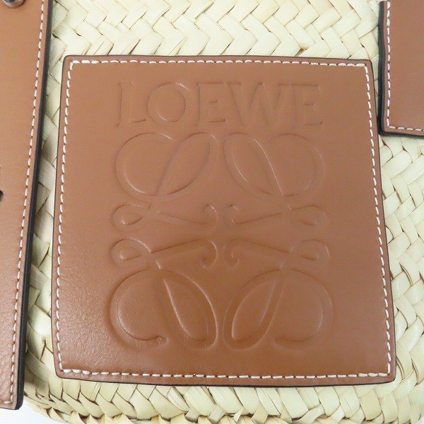 実際に弊社で買取させて頂いたLOEWE/ロエベ バスケットバッグ（ヤシの葉&カーフ）の画像 4枚目