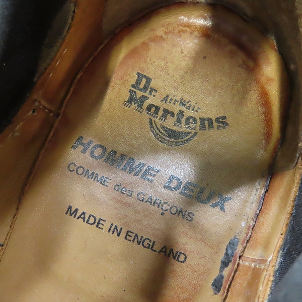 実際に弊社で買取させて頂いたCOMME des GARCONS HOMME DUEX×Dr.Martens/コムデギャルソンオムドゥ×ドクターマーチン RAWMOND ブーツ UK9の画像 6枚目