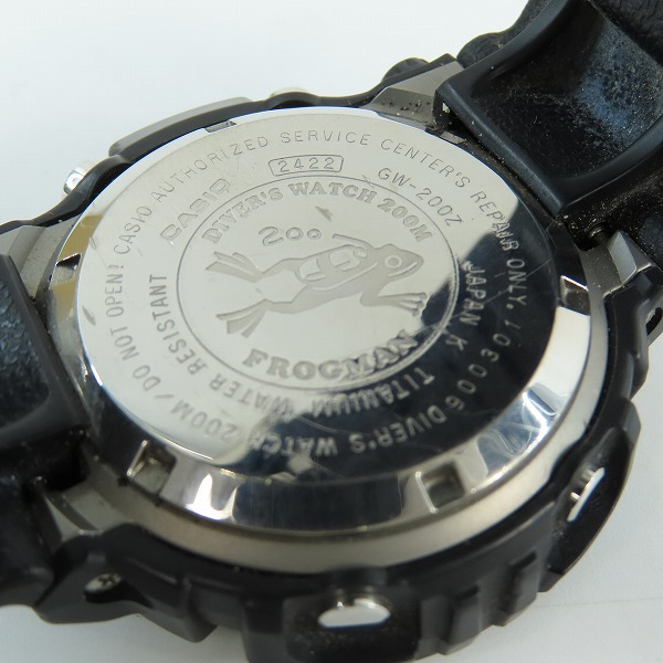 実際に弊社で買取させて頂いたG-SHOCK/Gショック FROGMAN/フロッグマン ファイナルエディション タフソーラー GW-200Z-1JFの画像 3枚目