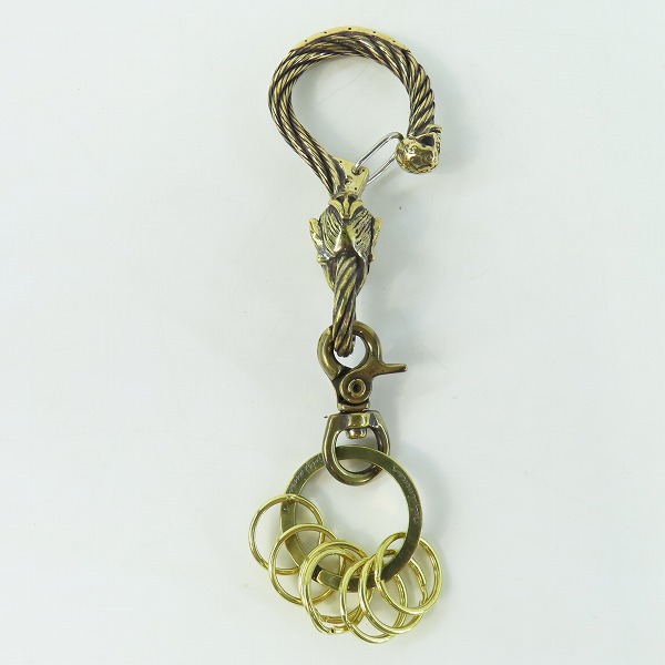 実際に弊社で買取させて頂いた(2)Gangsterville×galcia/ギャングスタービル×ガルシア キーホルダー DEVIL/デビル ブラス 真鍮 キーフック 14cmの画像 2枚目