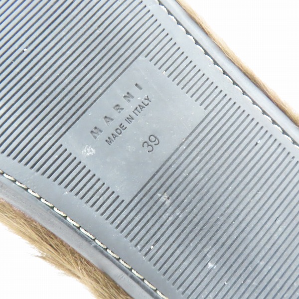 実際に弊社で買取させて頂いたMARNI/マルニ SABOT カーフヘアーサンダル SBMR000600/39の画像 5枚目