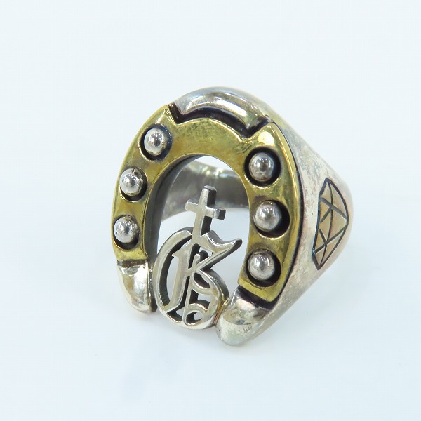 実際に弊社で買取させて頂いたGangsterville×galcia/ギャングスタービル×ガルシア Horse Shoe Trademark Ring/ホースシューリング/22.5号
