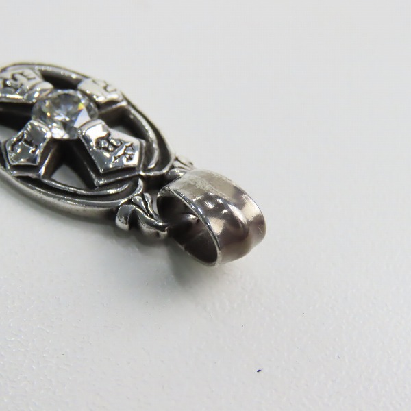 実際に弊社で買取させて頂いたBill Wall Leather/BWL/ビルウォールレザーOval Cross w stone オーバルクロス ストーン シルバー ペンダントトップの画像 5枚目