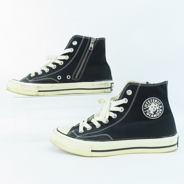 実際に弊社で買取させて頂いたHYSTERIC GLAMOUR/ヒステリックグラマー サイドジップ ハイカットスニーカー/26の画像 3枚目