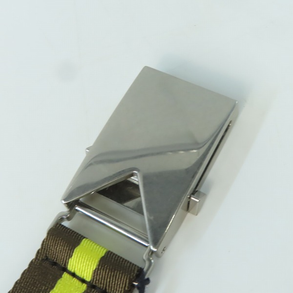 実際に弊社で買取させて頂いた【未使用】BOTTEGA VENETA/ボッテガヴェネタ リボンストラップ ボーダー ライン ベルト 629663 VBWJ1 2160の画像 1枚目