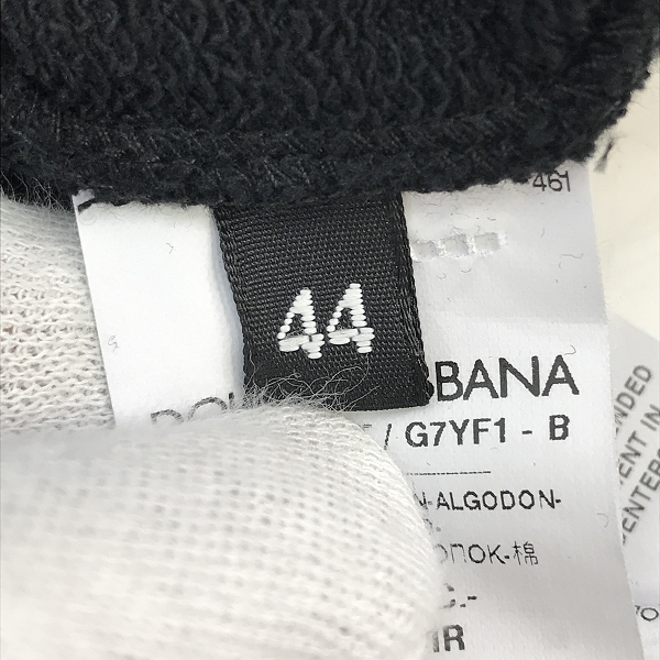 実際に弊社で買取させて頂いたDOLCE&GABBANA/ドルチェ&ガッバーナ プレートロゴ付ジップパーカー G9BM6T G7YF1/44の画像 3枚目