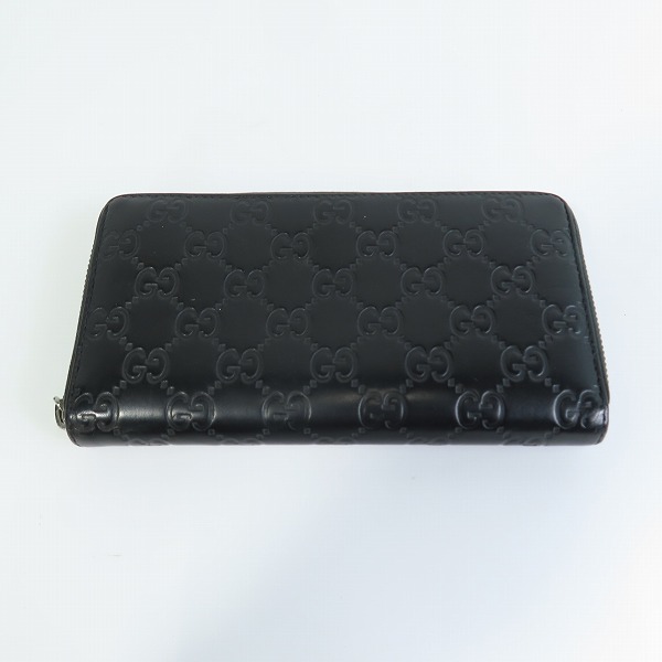 実際に弊社で買取させて頂いたGUCCI/グッチ グッチシマ アヴェル ブラック ラウンド ジップ/ファスナー ウォレット/長財布 307987