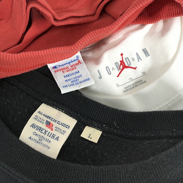 実際に弊社で買取させて頂いた【おまとめ】ナイキ/アビレックス/チャンピオン 他  プルオーバーフーディー/Tシャツ/長袖スウェットの画像 1枚目