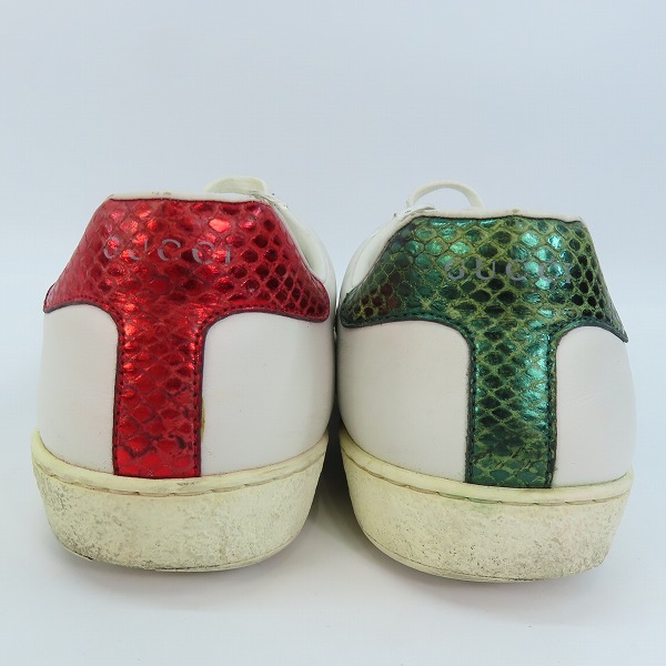 実際に弊社で買取させて頂いたGUCCI/グッチ エンブロイダリー キングスネーク ローカット レザー スニーカー 456230 9.5の画像 1枚目