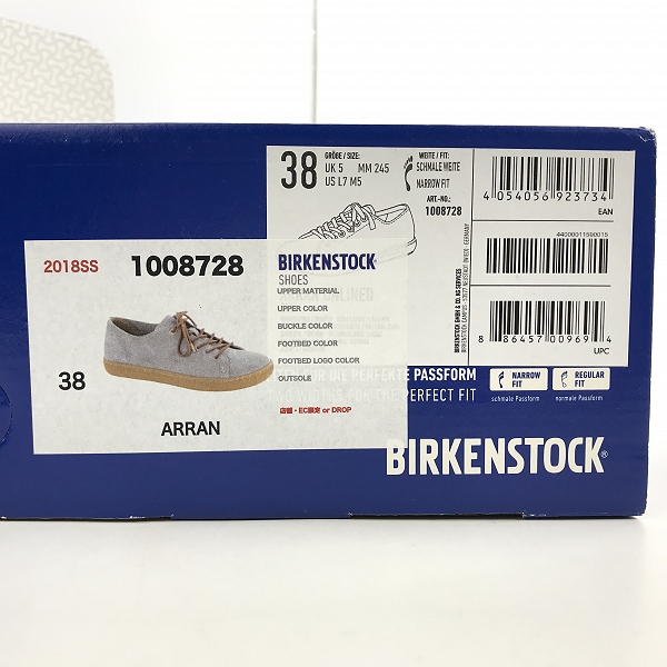 実際に弊社で買取させて頂いたBIRKENSTOCK/ビルケンシュトック ARRAN スエード レザーシューズ 24.5の画像 8枚目