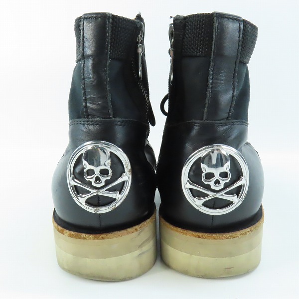 実際に弊社で買取させて頂いたmastermind JAPAN/マスターマインド ジャパン ハイカット ジップアップ レザー ブーツの画像 1枚目
