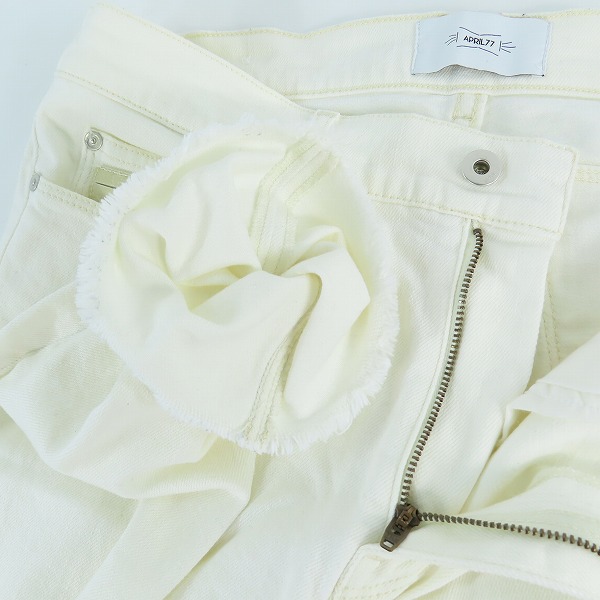 実際に弊社で買取させて頂いたApril77/エイプリル77 JOEY スキニーホワイトデニムパンツ/W34L34の画像 2枚目