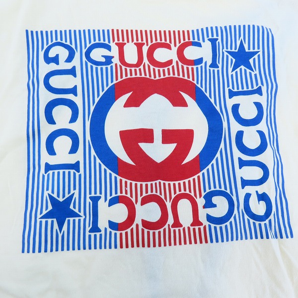 実際に弊社で買取させて頂いたGUCCI/グッチ t-shirt with vintage GG print/ビンテージGGプリント Tシャツ 575114XJDZ8/12の画像 6枚目