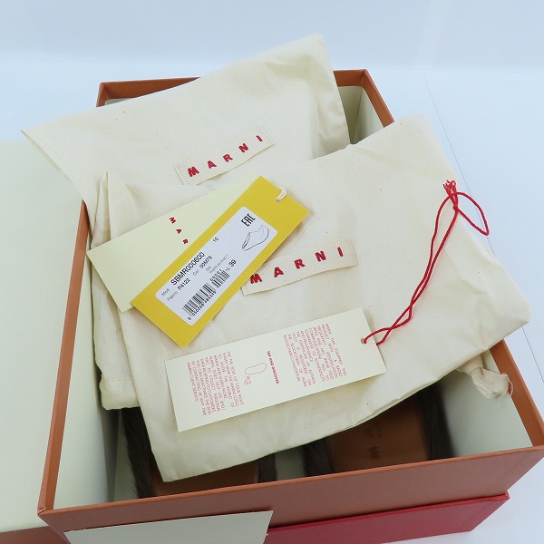 実際に弊社で買取させて頂いたMARNI/マルニ SABOT カーフヘアーサンダル SBMR000600/39の画像 7枚目