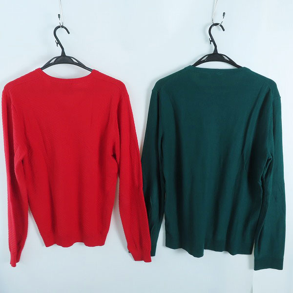 実際に弊社で買取させて頂いたARMANI EXCHANGE/アルマーニエクスチェンジ Vネック/クルーネック セーター レッド/グリーン 2点セットの画像 1枚目