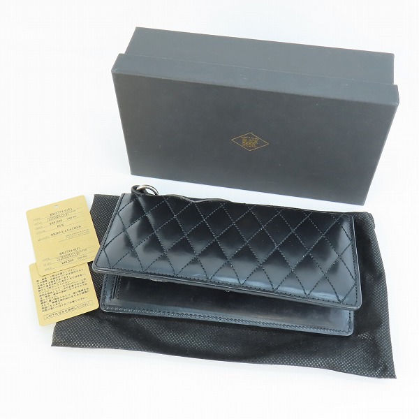 実際に弊社で買取させて頂いたRUDE GALLERY/ルードギャラリー BLACK REBEL OUTSIDERS DIA QUILTED LEATHER WALLET レザーウォレットの画像 9枚目