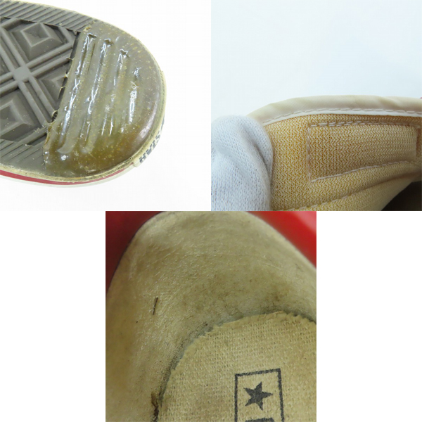 実際に弊社で買取させて頂いたCONVERSE/コンバース ONE STAR OX ローカットスニーカー ホワイト×レッド/9.5の画像 8枚目
